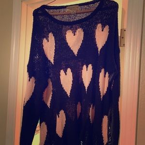 Wildfox white label Lennon Heart sweater size M